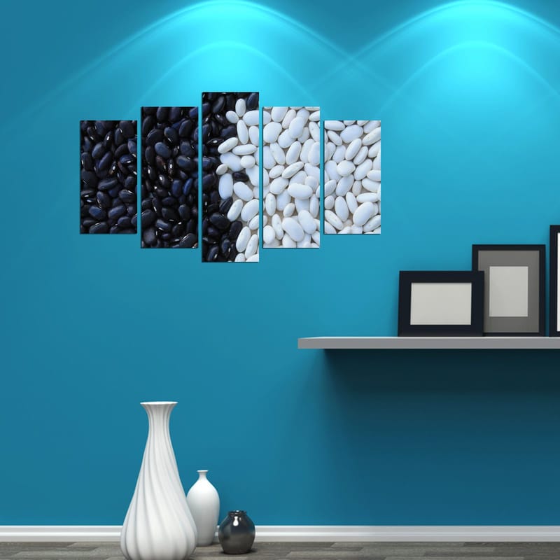 Dekorativ MDF-maleri 5-Dele 20x60 cm - Flerfarvet - Boligtilbehør - Billeder & kunst - Billeder på lærred