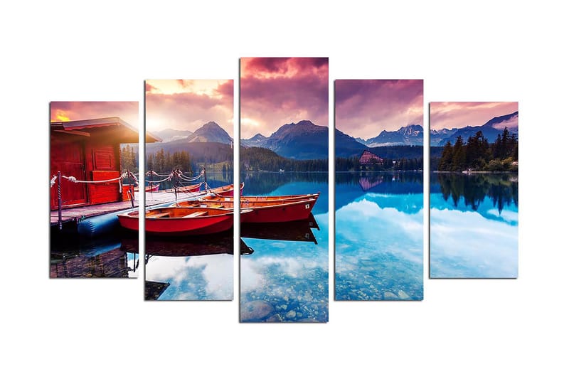 Dekorativ MDF-maleri 5-Dele 20x60 cm, Flerfarvet