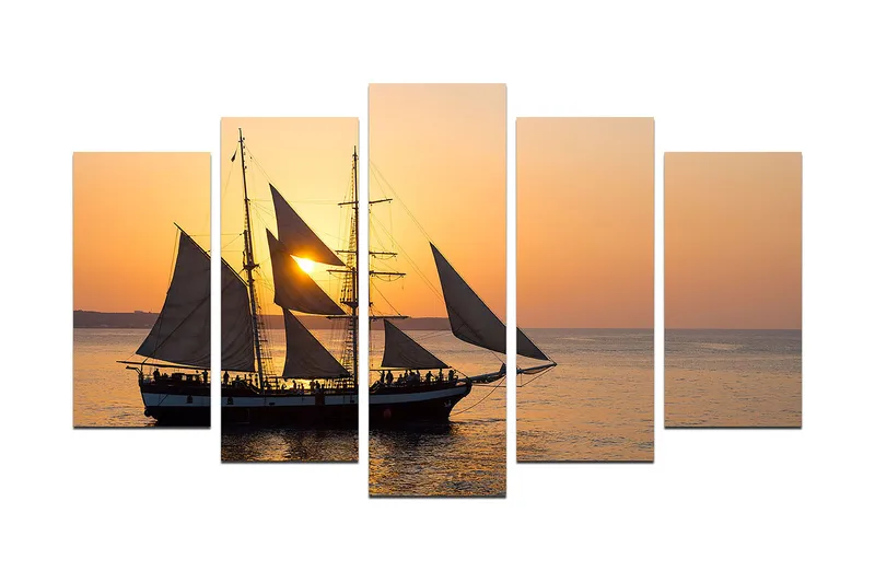 Dekorativ MDF-maleri 5-Dele 20x60 cm, Flerfarvet