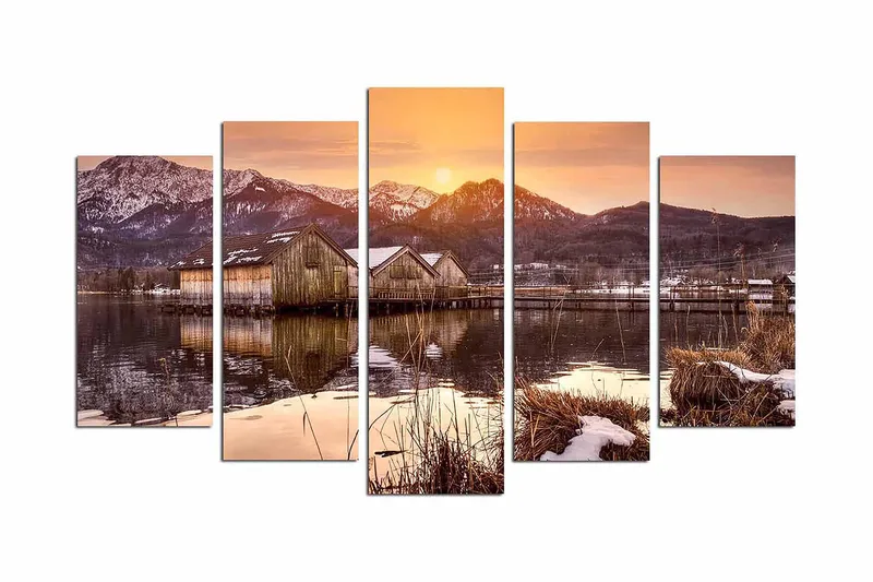 Dekorativ MDF-maleri 5-Dele 20x60 cm, Flerfarvet