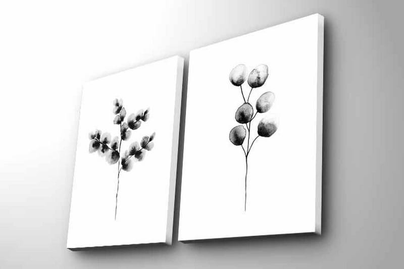 Dekorativt Canvas Maleri 2 Dele - Flerfarvet - Boligtilbehør - Billeder & kunst - Billeder på lærred
