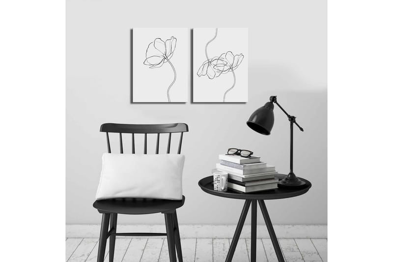 Dekorativt Canvas Maleri 2 Dele - Flerfarvet - Boligtilbehør - Billeder & kunst - Billeder på lærred