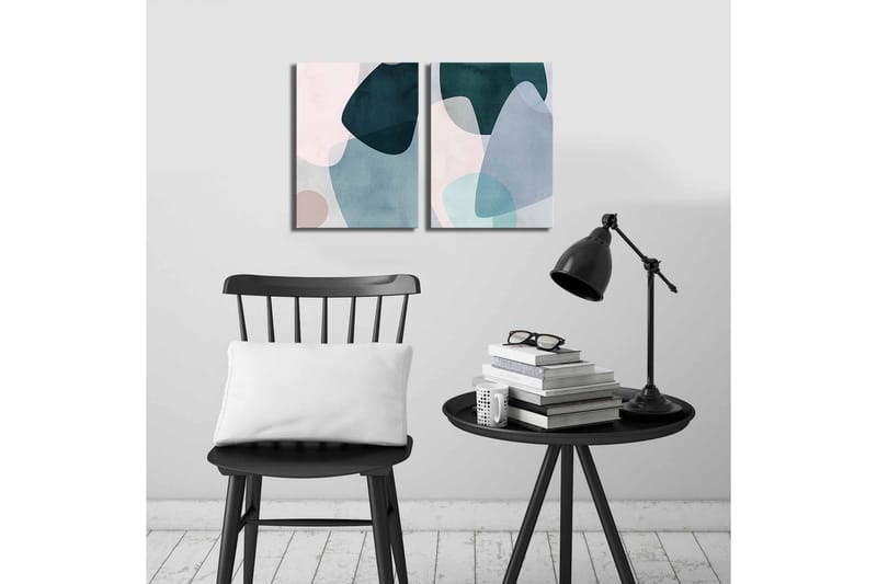 Dekorativt Canvas Maleri 2 Dele - Flerfarvet - Boligtilbehør - Billeder & kunst - Billeder på lærred