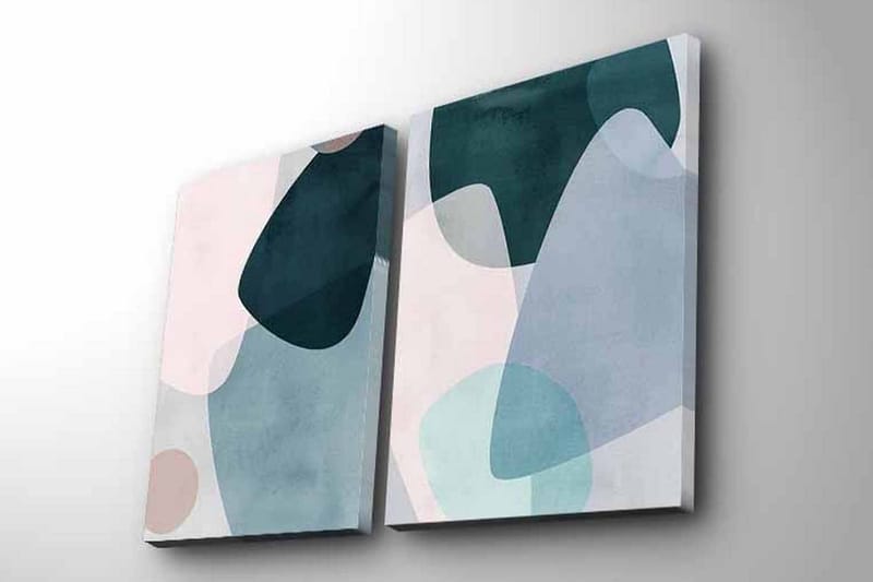 Dekorativt Canvas Maleri 2 Dele - Flerfarvet - Boligtilbehør - Billeder & kunst - Billeder på lærred