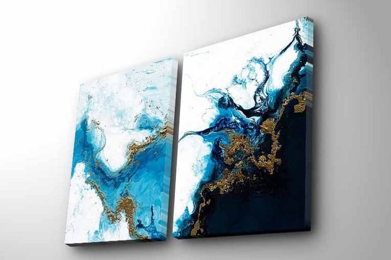 Dekorativt Canvas Maleri 2 Dele - Flerfarvet - Boligtilbehør - Billeder & kunst - Billeder på lærred