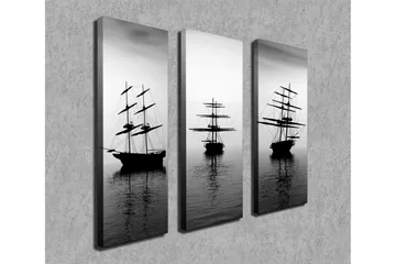 Dekorativt Canvas Maleri 3 Dele - Flerfarvet - Boligtilbehør - Billeder & kunst - Billeder på lærred