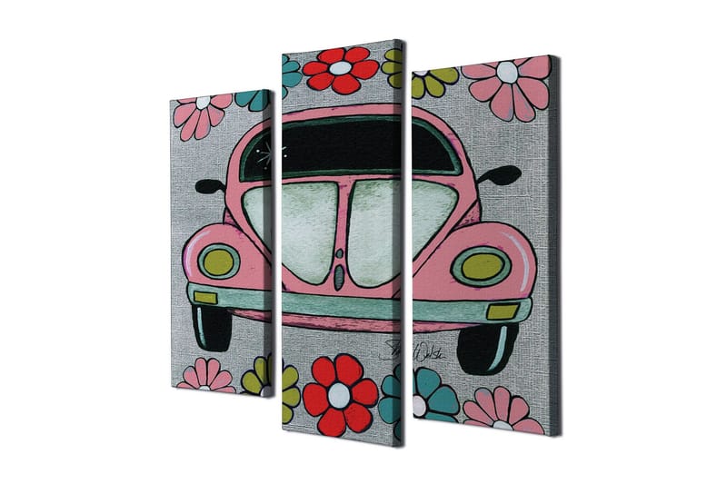 Dekorativt Canvas Maleri 3 Dele - Flerfarvet - Boligtilbehør - Billeder & kunst - Billeder på lærred