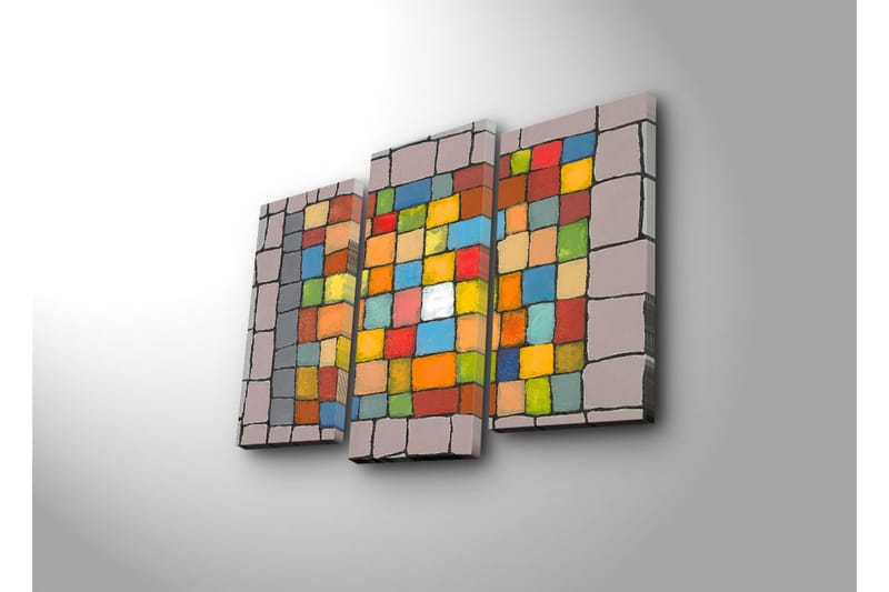 Dekorativt Canvas Maleri 3 Dele - Flerfarvet - Boligtilbehør - Billeder & kunst - Billeder på lærred