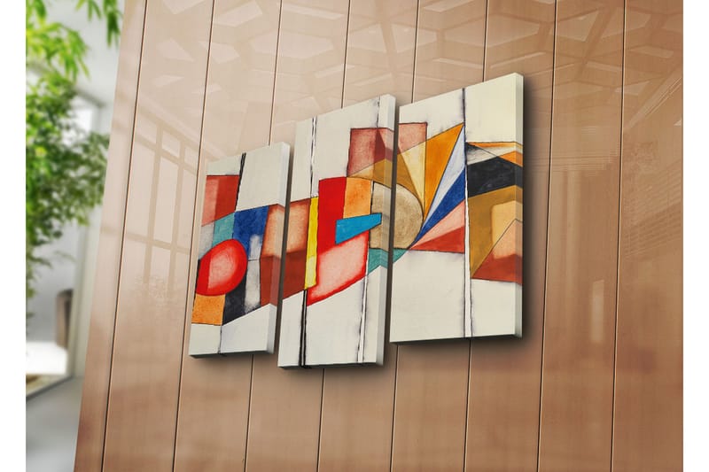 Dekorativt Canvas Maleri 3 Dele - Flerfarvet - Boligtilbehør - Billeder & kunst - Billeder på lærred