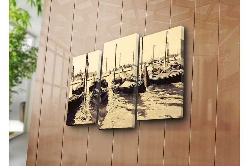 Dekorativt Canvas Maleri 3 Dele - Flerfarvet - Boligtilbehør - Billeder & kunst - Billeder på lærred