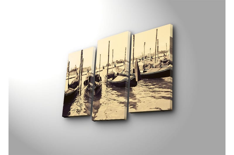 Dekorativt Canvas Maleri 3 Dele - Flerfarvet - Boligtilbehør - Billeder & kunst - Billeder på lærred