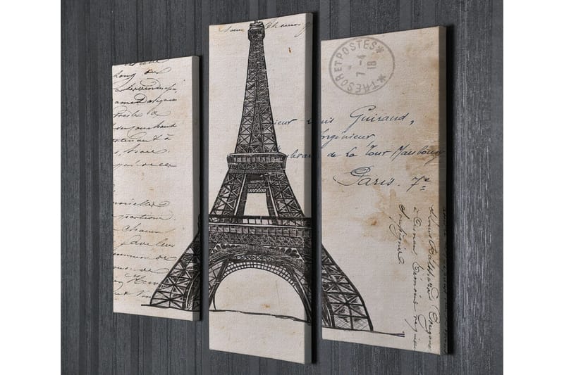 Dekorativt Canvas Maleri 3 Dele - Flerfarvet - Boligtilbehør - Billeder & kunst - Billeder på lærred