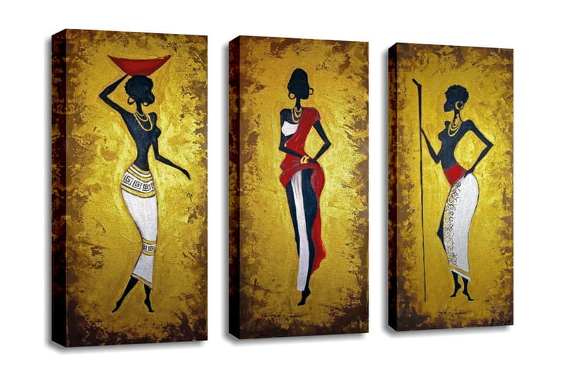 Dekorativt Canvas Maleri 3 Dele, Flerfarvet
