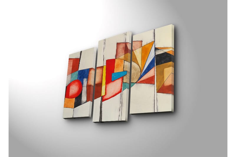Dekorativt Canvas Maleri 3 Dele - Flerfarvet - Boligtilbehør - Billeder & kunst - Billeder på lærred