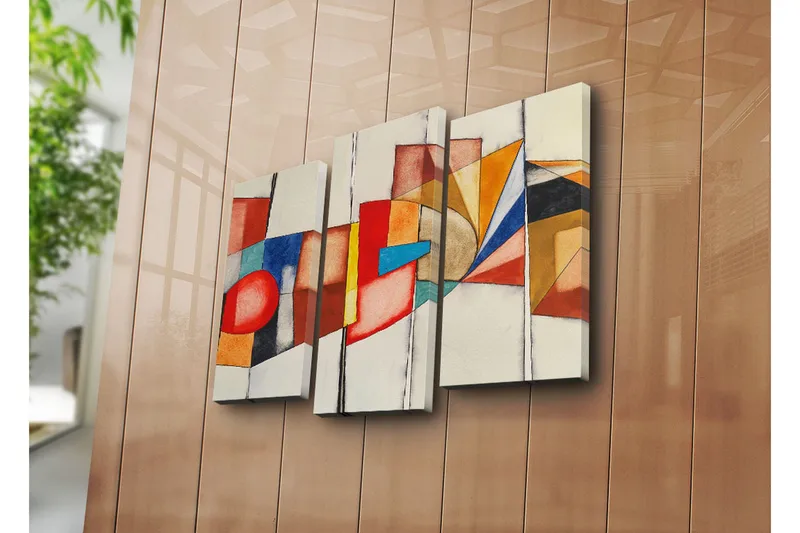 Dekorativt Canvas Maleri 3 Dele - Flerfarvet - Boligtilbehør - Billeder & kunst - Billeder på lærred