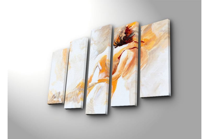 Dekorativt Canvas Maleri 5 Dele - Flerfarvet - Boligtilbehør - Billeder & kunst - Billeder på lærred