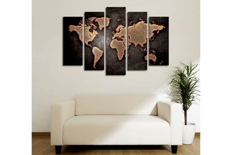 Dekorativt Canvas Maleri 5 Dele - Flerfarvet - Boligtilbehør - Billeder & kunst - Billeder på lærred