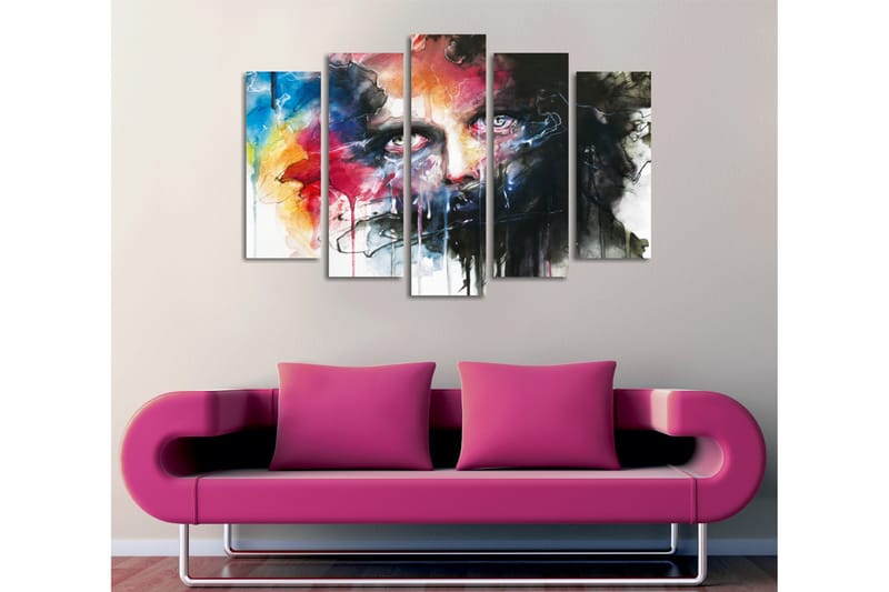 Dekorativt Canvas Maleri 5 Dele - Flerfarvet - Boligtilbehør - Billeder & kunst - Billeder på lærred
