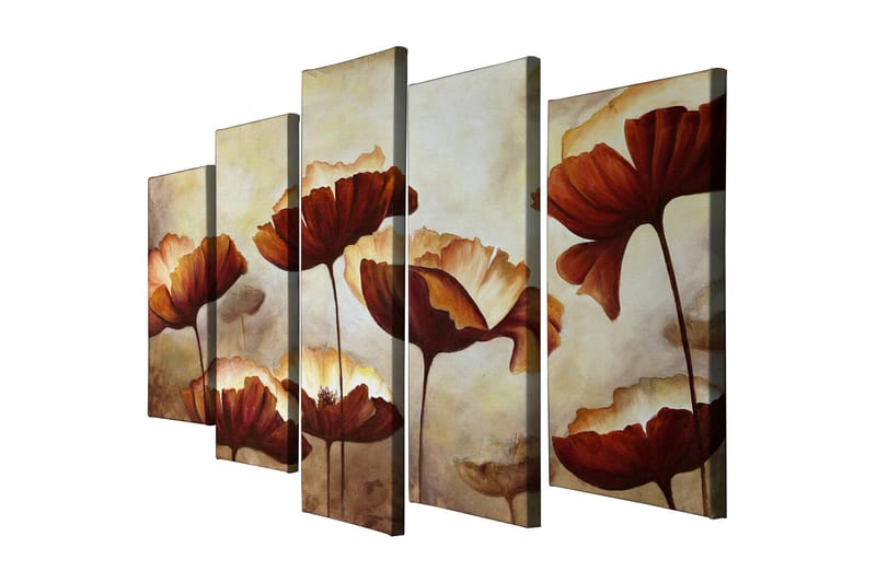 Dekorativt Canvas Maleri 5 Dele - Flerfarvet - Boligtilbehør - Billeder & kunst - Billeder på lærred