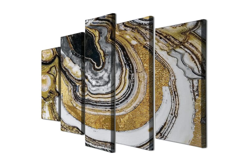 Dekorativt Canvas Maleri 5 Dele - Flerfarvet - Boligtilbehør - Billeder & kunst - Billeder på lærred