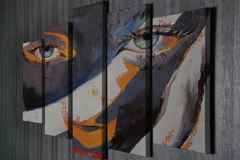 Dekorativt Canvas Maleri 5 Dele - Flerfarvet - Boligtilbehør - Billeder & kunst - Billeder på lærred