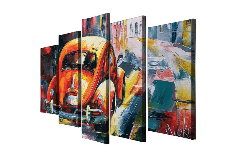 Dekorativt Canvas Maleri 5 Dele - Flerfarvet - Boligtilbehør - Billeder & kunst - Billeder på lærred