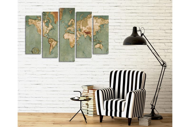 Dekorativt Canvas Maleri 5 Dele - Flerfarvet - Boligtilbehør - Billeder & kunst - Billeder på lærred