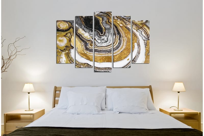Dekorativt Canvas Maleri 5 Dele - Flerfarvet - Boligtilbehør - Billeder & kunst - Billeder på lærred