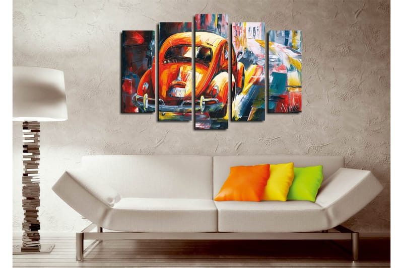 Dekorativt Canvas Maleri 5 Dele - Flerfarvet - Boligtilbehør - Billeder & kunst - Billeder på lærred