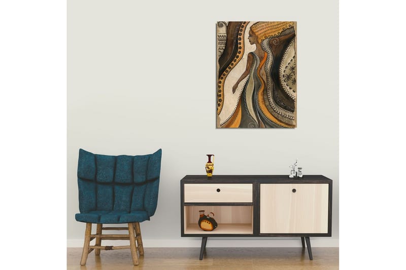Dekorativt Canvas Maleri - Flerfarvet - Boligtilbehør - Billeder & kunst - Billeder på lærred