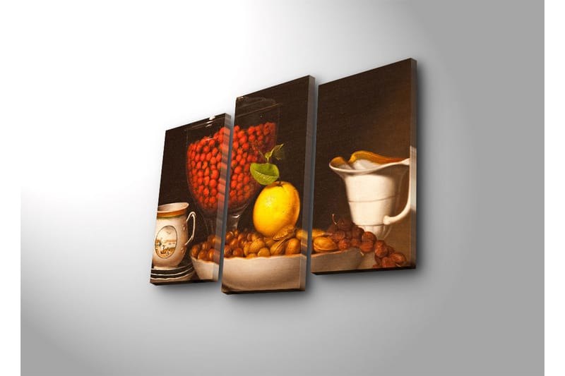 Dekorativt Canvas Maleri LED-belysning 3 Dele - Flerfarvet - Boligtilbehør - Billeder & kunst - Billeder på lærred