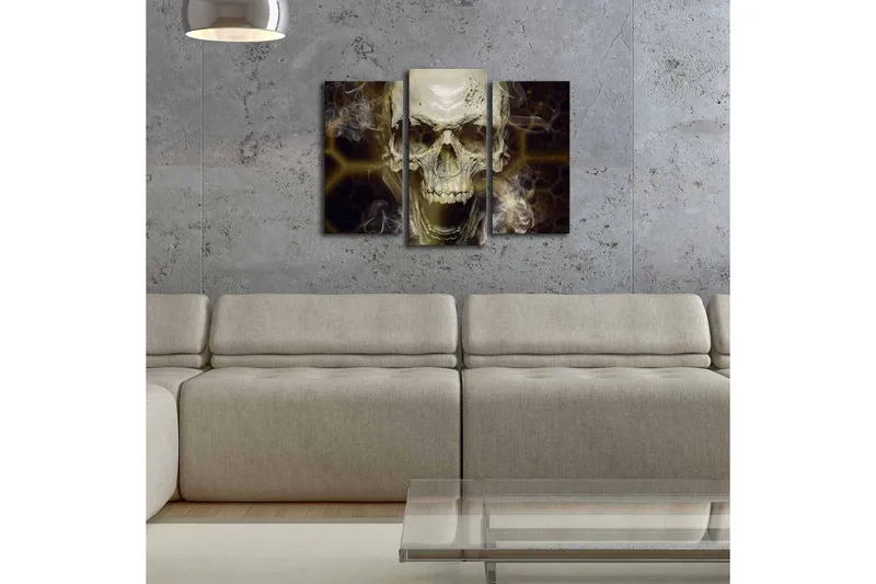 Dekorativt Canvas Maleri LED-belysning 3 Dele - Flerfarvet - Boligtilbehør - Billeder & kunst - Billeder på lærred