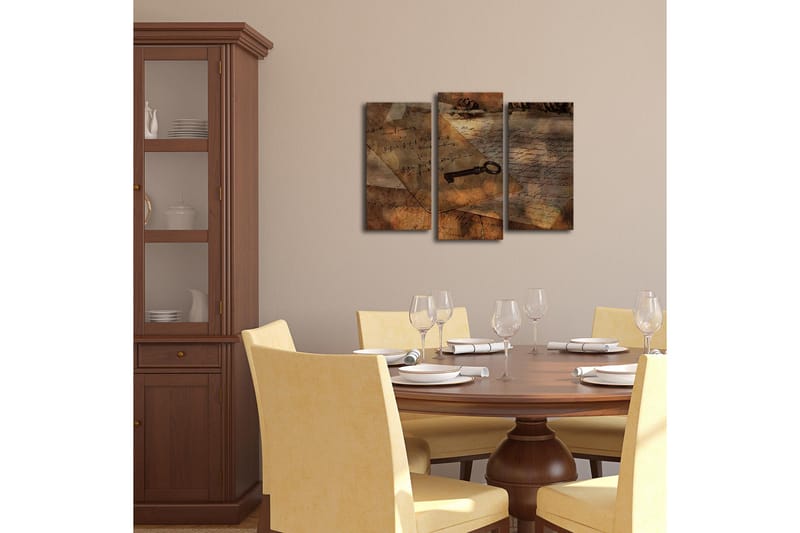 Dekorativt Canvas Maleri LED-belysning 3 Dele - Flerfarvet - Boligtilbehør - Billeder & kunst - Billeder på lærred