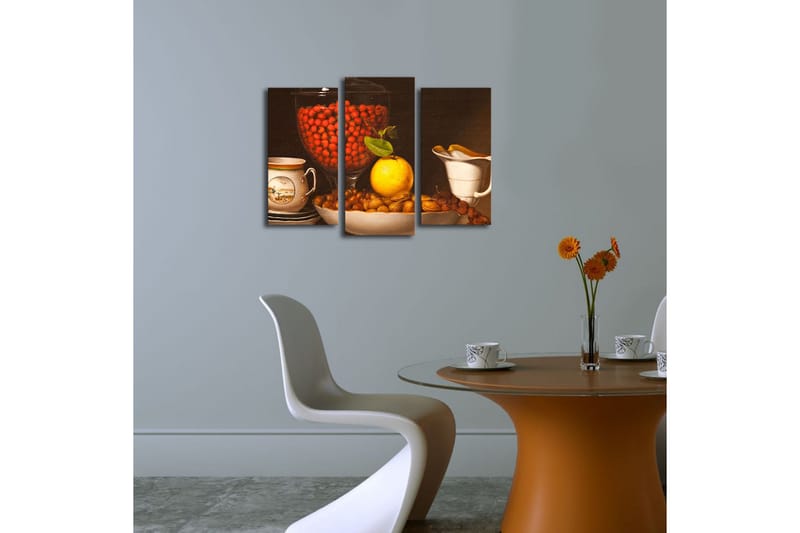 Dekorativt Canvas Maleri LED-belysning 3 Dele - Flerfarvet - Boligtilbehør - Billeder & kunst - Billeder på lærred