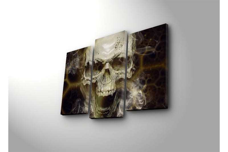 Dekorativt Canvas Maleri LED-belysning 3 Dele - Flerfarvet - Boligtilbehør - Billeder & kunst - Billeder på lærred