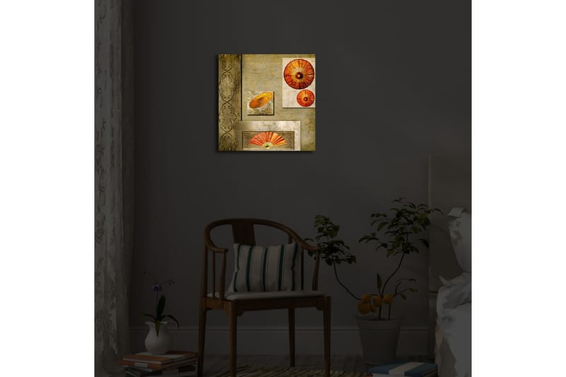 Dekorativt Canvas Maleri LED-belysning - Flerfarvet - Boligtilbehør - Billeder & kunst - Billeder på lærred