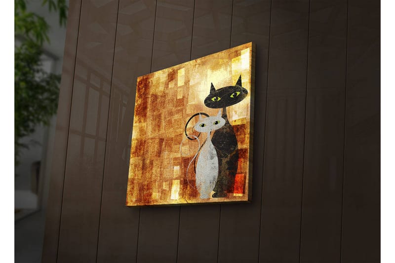 Dekorativt Canvas Maleri LED-belysning - Flerfarvet - Boligtilbehør - Billeder & kunst - Billeder på lærred