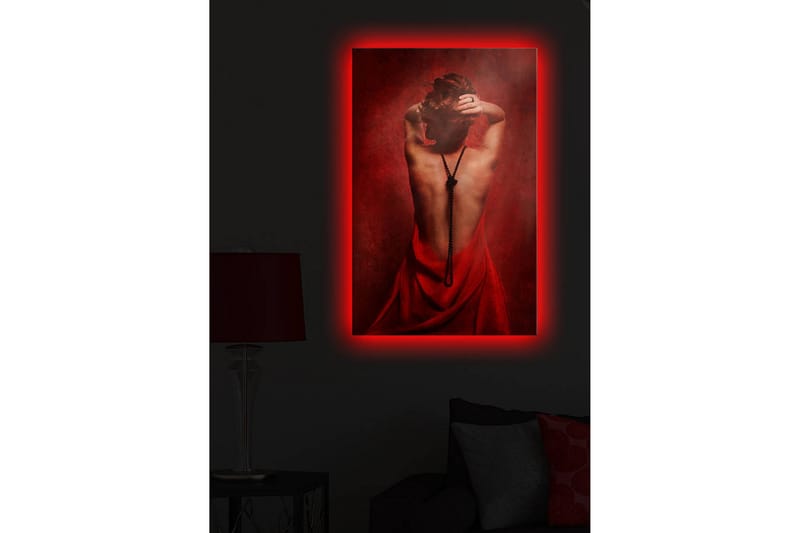 Dekorativt Canvas Maleri LED-belysning - Flerfarvet - Boligtilbehør - Billeder & kunst - Billeder på lærred