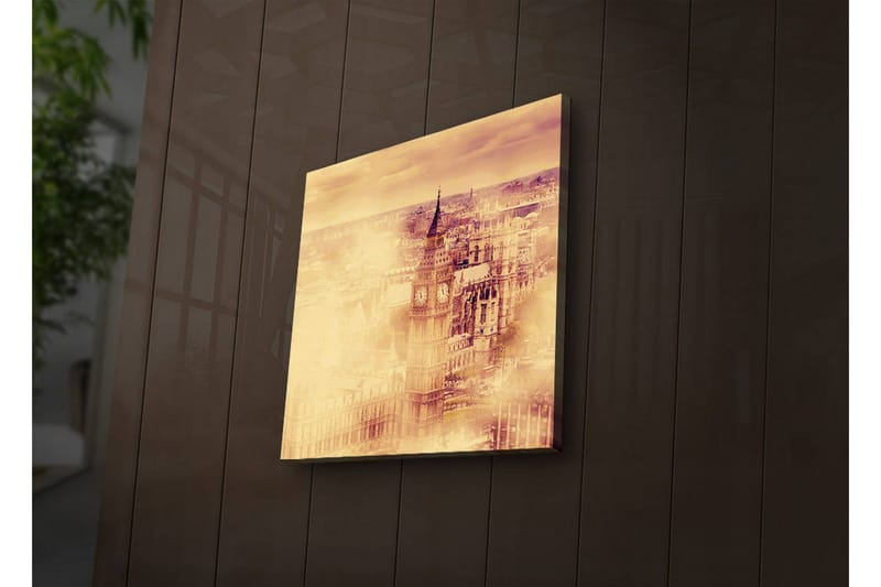Dekorativt Canvas Maleri LED-belysning - Flerfarvet - Boligtilbehør - Billeder & kunst - Billeder på lærred