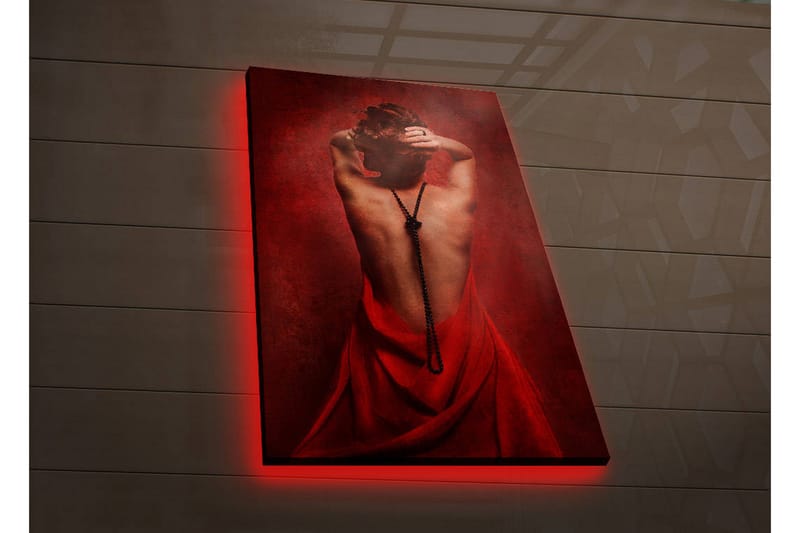Dekorativt Canvas Maleri LED-belysning - Flerfarvet - Boligtilbehør - Billeder & kunst - Billeder på lærred