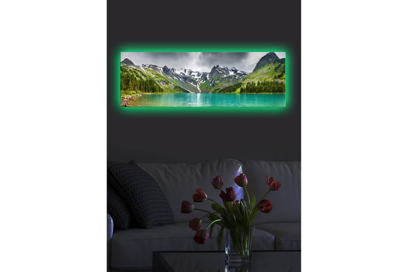 Dekorativt Canvas Maleri LED-belysning - Flerfarvet - Boligtilbehør - Billeder & kunst - Billeder på lærred