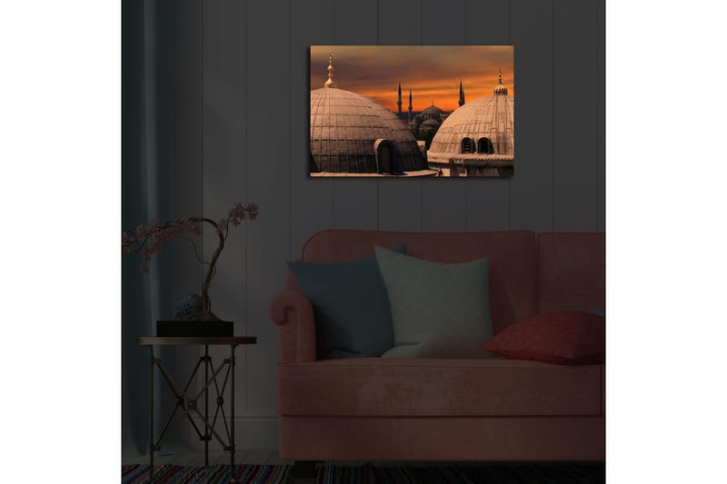 Dekorativt Canvas Maleri LED-belysning - Flerfarvet - Boligtilbehør - Billeder & kunst - Billeder på lærred