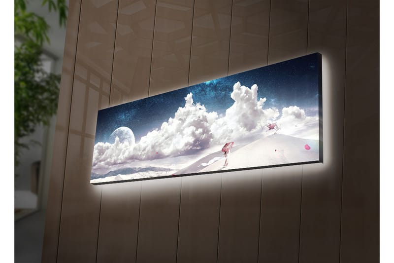 Dekorativt Canvas Maleri LED-belysning - Flerfarvet - Boligtilbehør - Billeder & kunst - Billeder på lærred