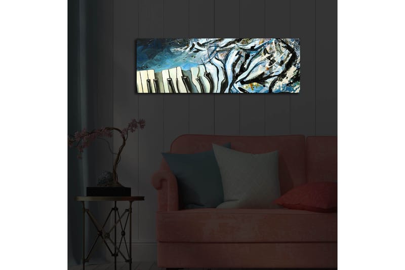 Dekorativt Canvas Maleri LED-belysning - Flerfarvet - Boligtilbehør - Billeder & kunst - Billeder på lærred