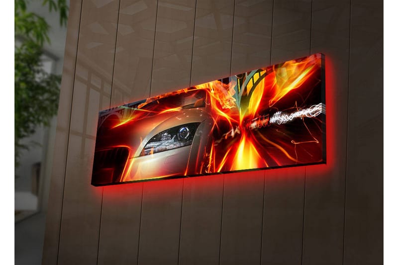 Dekorativt Canvas Maleri LED-belysning - Flerfarvet - Boligtilbehør - Billeder & kunst - Billeder på lærred