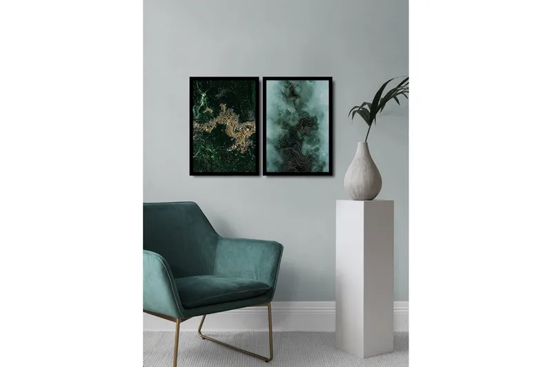 Dekorativt MDF-Maleri 2 Dele - Flerfarvet - Boligtilbehør - Billeder & kunst - Billeder på lærred