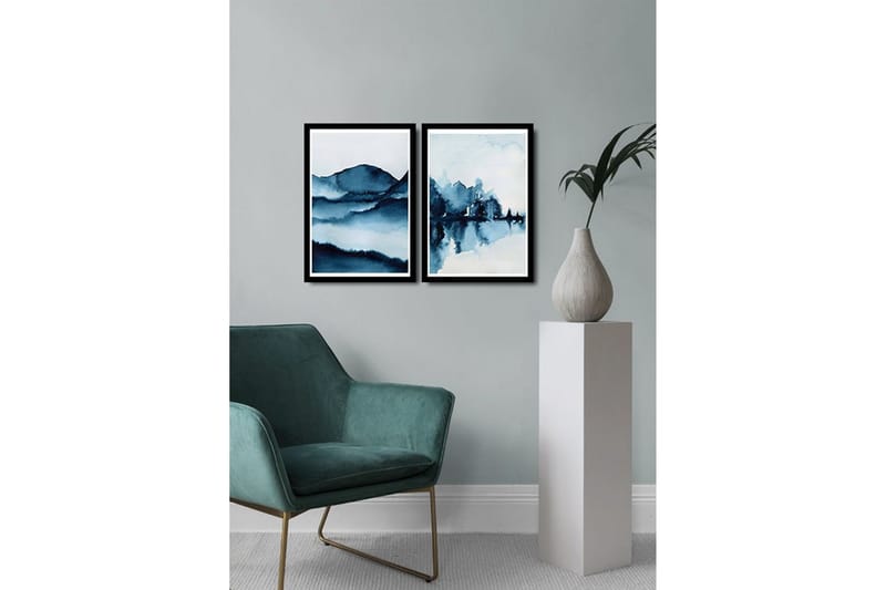Dekorativt MDF-Maleri 2 Dele - Flerfarvet - Boligtilbehør - Billeder & kunst - Billeder på lærred