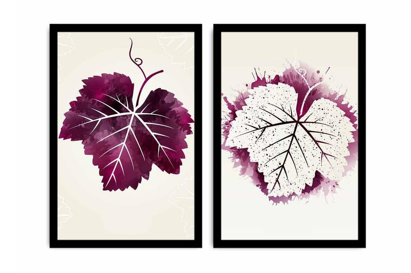 Dekorativt MDF-Maleri 2 Dele - Flerfarvet - Boligtilbehør - Billeder & kunst - Billeder på lærred