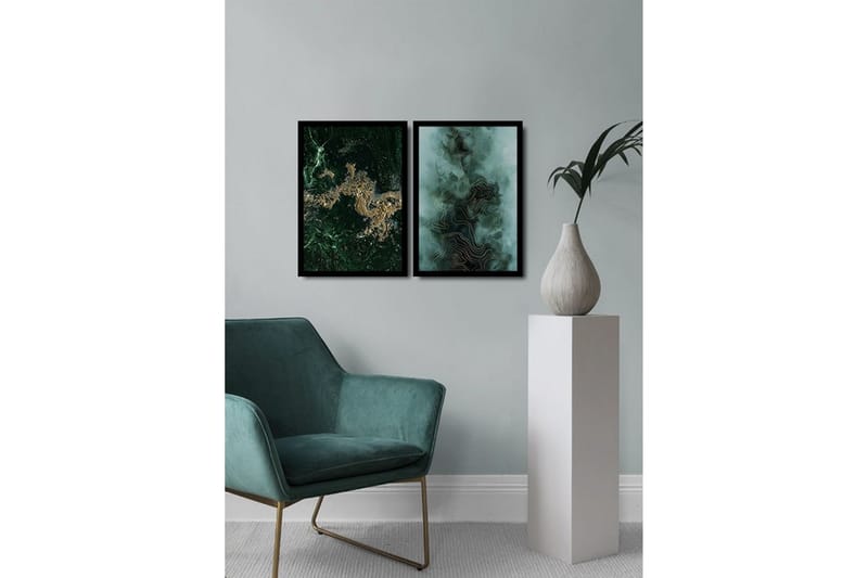 Dekorativt MDF-Maleri 2 Dele - Flerfarvet - Boligtilbehør - Billeder & kunst - Billeder på lærred