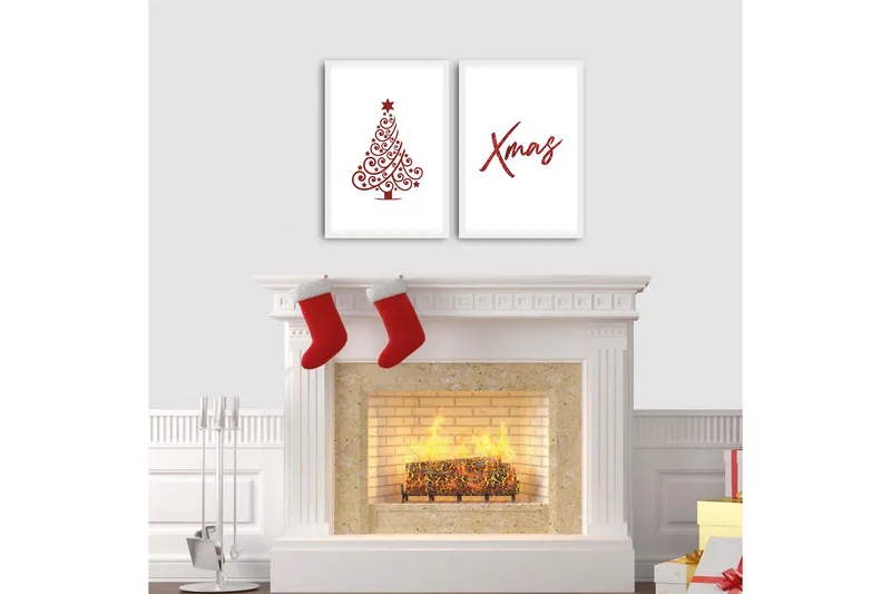 Dekorativt MDF-Maleri 2 Dele - Flerfarvet - Boligtilbehør - Billeder & kunst - Billeder på lærred